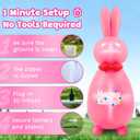 6 FT Easter Inflatables Outdoor Decorations Blow Up Yard Bunny Spring Outside Inflatable Rabbit with Led Lights (Pink-Rabbit)