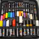 Posca Exclusive Acrylic Paint Markers Gift Set of 62 with Case, Great for Kids and Adults, For Coloring Decorations, Canvas, Glass or Wood, Includes 350, 1MR, 1M, 3M, 5M, 7M, 8K, & 17K