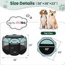 Love's cabin Pet Puppy Dog Playpen, Large Dog Tent Crates Cage Indoor/Outdoor, Portable Playpen for Cat, Foldable Pop Up Dog Kennel Playpen with Carring Case, Removable Zipper Top, Green