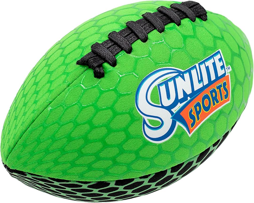 Sunlite Sports Waterproof Football for Lawn Backyard Pool Beach Lake Park Water Toy, Outdoor Play, for Kids Children Teens Adults, Family Fun (Glow In The Dark)