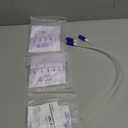 3 Pack Easy-Tap Leg Bag Urinary Drainage Bag, 500 ML with 3 18 Tubing, Anti-Reflux Valve, Cloth Straps Easy Flip Drain