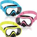 Relaxweex 3 Pcs Adult Youth Swim Goggles with Nose Cover Elastic Strap View Clear Waterproof for Snorkeling Diving Swimming