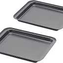 Little Small Baking Sheets Nonstick Set of 2 (9.5inch X 7.1inch)  SS&CC 8 Inch Nonstick Baking Toaster Oven Tray Cookie Sheets, 1 or 2 Person Household