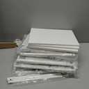 Furologee White Entryway Table, 38'' Console Sofa Table with 3 Fabric Drawers, Industrial Entry Way Table with Storage Shelves, Display Shelf for Living Room, Hallway, Entrance, Foyer