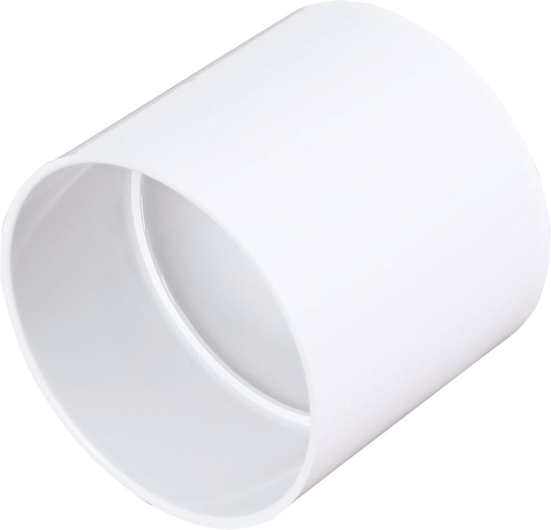 NDS 6P05 PVC S&D Coupling, 6-Inch, Hub X Hub Connection, for use with 6-Inch Sewer and Drain Pipe, White