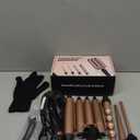 MOCEMTRY 5 in 1 Curling Wand Set with 3 Barrel Hair Crimper for WomenFast Heating Hair Wand Curler with Two Temp Control. (C528)