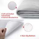 Dog Crate Mat and Washable Pee Pads for Dogs 2 Pack(36"X23"), Waterproof Non-Slip Reusable Quilted Puppy Training Pads, Fits 36 Inch Crates