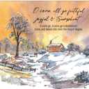 Watercolor Christmas cards with envelopes, pack of 20, 5x7in, printed in England - with Carol, 'O Come all Ye Faithful'. Christmas cards bulk