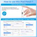 Stylus Pen for Apple iPad A16/11th 2026-2018 iPad Pencil A16/11/10/9/8/7/6,Air 11"/13" M4/M3/M2/5th-3rd,Pro 13"/12.9"/11"/M5/M4,Mini A17 Pro/6/5th Stylus Palm Rejection Tilt Sensitivity Fast Charge