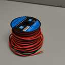 14AWG 50FT Speaker Wire, 2 Conductors Electrical Red Black Cable Hookup LED Lighting Strips Flexible Wire Extension Cord 14 Gauge Copper Clad Aluminum Copper Wire 12V/24V DC Cable