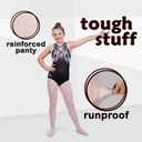 Silky Toes Girls Opaque Microfiber Tights 1-2 Pairs Black White or Colored Nylon Stockings for Kids - Ballet Footed Tights