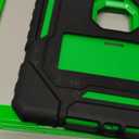 ZoneFoker Case for iPad 9th/8th/7th Generation 2021/2020/2019(10.2 inch), Heavy Duty Military Grade Shockproof Rugged Protective 10.2" Cover with Built-in Stand for iPad 9 8 7 Gen (Black+Green)