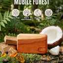 Natural Wooden Car Air Freshener for Visor Clip- Natural Teak/Cabana/Amber Scents, Long-Lasting Odor Eliminator with Metal Clip, 3 Refillable Wood Chips for Cars/Trucks/SUVs (pale yellowish beige)