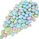 Winlyn 140 Pcs 5 Colors Mini Artificial Easter Eggs Decorative Speckled Eggs Pastel Pink Green Blue Foam Eggs 1" for Spring Easter Basket Nest Decor Bowl Fillers Seasonal Wreath DIY Craft Projects