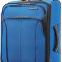 American Tourister 4 KIX 2.0 Expandable Softside Luggage with Spinner Wheels, 20 Spinner, Classic Blue 