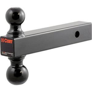 CURT 45660 Multi Ball Mount fits 2" or 2-5/16" Couplers | Mounts on Trailer Hitches with a 2" x 2" Receiver Tube Opening | Allows for Quick Changes Between Ball Sizes