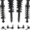 TRQ Front and Rear Suspension Kit Complete Strut & Coil Spring Assembly Sway Bar Stabilizer Link Compatible with 2006-2013 Lexus IS250 2011-2013 IS350