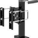 6-inch Dual Wheels Trailer Jack, 13" Vertical Movement, 1500 lbs, for RV, Boat, Trailer and More, Black