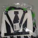 OBEEII Kids Girls Halloween Costume Black White Stripe Tulle Tutu Dress with Headband Set Carnival Fancy Dress (8-9 Years)