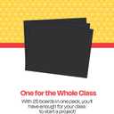School Smart Railroad Poster Board Paper, 22 x 28 Inches, 6-Ply, Black, Pack of 25