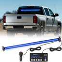 Nilight 144LED Traffic Advisor Strobe Light Bar with Controller Blue Emergency Warning Lights Hazard Interior Front/Rear Windshield Flashing for Cars Plow Trucks Construction Vehicles