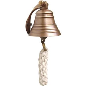 2" Antique Brass Bell Quality Marine Wall Mounted Ship Hanging Bell Perfect for Dinner, Indoor, Outdoor, School, Bar, Reception, Last Order & Church by The Metal Magician