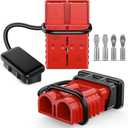 Nilight Anderson Connector 350AMP 2/0AWG Anderson Plug 12V-36V Battery Quick Connect/Disconnect Wire Harness Plugs Connectors Kit for 2/0 Gauge Cables Car ATV Trailer Towing Winch Motor, 2 Pack Red