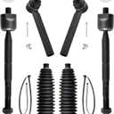 6pcs Front Steering Kit for Lexus RX330 RX350 Toyota Highlander 2004-2009, Tie Rod End Inner and Outer and Boots