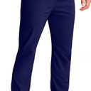 Soothfeel Men's Joggers Pants Stretch Golf Joggers 4 Pockets Slim Fit Work Dress Sweatpants Casual Athletic Travel Golf Pants (28W x 30L, Navy Blue)