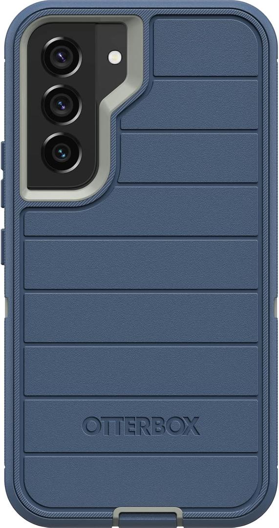 OtterBox Defender Case & Belt Clip/Stand for Samsung Galaxy S22 (NOT Plus/Ultra) Retail Packaging - Anti-Microbial - Fort Blue