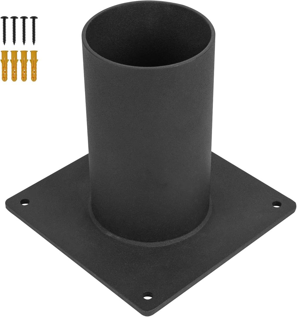 3 Inch Pier Mount Base,Heavy Duty Pier Mount Adapter for 3" Post Light Fixtures, Mounting Hardware Included