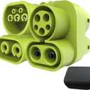 CCS1 to CCS2 Adapter EV Charger Adpater DC 1000V 250A and AC 32A EV Charger Connector Type 1 to Type 2 Adapter SAE j1772 to IEC62196 (GREEN)