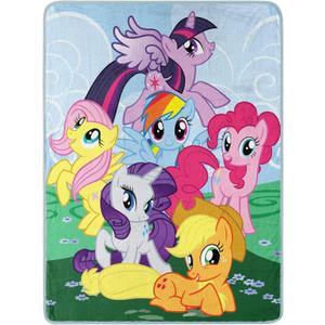 Hasbro's My Little Pony "Join The Herd" Micro Raschel Throw Blanket, 46" x 60", Multi Color