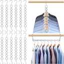 12 Pack Space Saving Hangers for Clothes, Heavy Duty 30Lbs Capacity Magic Clothes Space Saver Sturdy Metal Hanger Organizer with 360 Swivel Hook, Closet Organizers Storage Dorm Essentials Silver