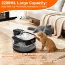 Cordless Cat Water Fountain, 5000mah Battery Operated Pet Water Fountain, 108oz/3.2L Automatic Dog Water Fountains for Cats Dog Indoor Outdoor (Large)