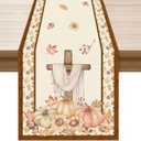 3 x XCHI Fall Cross Pumpkin Maple Leaves Table Runner Thanksgiving Table Decoration for Kitchen Dining Dinner Autumn Home Decor 13x60 Inch