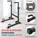 Adjustable Height Dip Bar Station, Heavy Duty Dip Station for Home Gym,Multi-function Dip Station Pull Up Bar Full Body Strength Training Workout Fitness Equipment for Tricep Dips