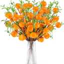 4Pcs Artificial Tangerine Branches, Lifelike Orange Branches with Green Leaf and Adjustable Branch, 11.8inch Fake Oranges for Home Kitchen, Graden, Desk, Party Decorations