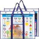 GAMENOTE 2 Pack Large Poster Storage Bag (31.5"25.5") Bulletin Board Holder Art Portfolio Container for Teachers Classroom Organization