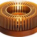 Teapot Warmer, Aluminum Tea Warmer with Wooden Base, Candle Heater for Heating Tea, Coffee, Milk, Food,Camping and Traveling, Universal Teapot Heater (Large-with Wooden Base)