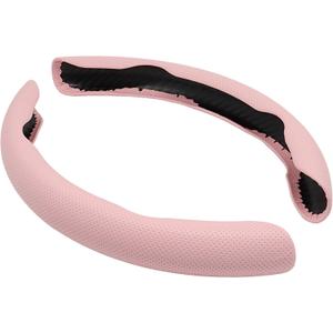 Hordion 2pcs Car Steering Wheel Cover, Segmented Steering Wheel Protector, Anti-Slip and Soft Breathable Car Interior Accessories for Most Vehicle SUV Truck, Pink