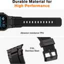 amBand Bands Compatible with Apple Watch Ultra 3/2/1 49mm, M1 Sport Series Rugged Durable Strap with Metal Connector to Match Ultra's Titanium Case for iWatch 49mm Men Matte Black