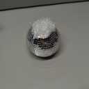 1 Pcs 4 Inch Disco Ball Pencil Pen Holder for Desk Decor Sequin Plastic Makeup Brush Organizer Disco Flower Vase Silver Table Centerpieces for Office Home Classroom Party