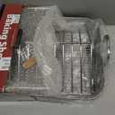 EWFEN Roasting Pan,17*13'' Stainless Steel Turkey Roaster with Rack - Deep Broiling Pan & V-shaped Rack & Flat Rack,Non-toxic & Heavy Duty,Great for Thanksgiving Christmas Roast Chicken Meat Lasagna