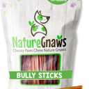 Nature Gnaws Extra Thin Bully Sticks for Small Dogs 5-6" (10 Count) - Long Lasting for Light Chewers and Puppies - Natural Beef Dog Chew Bones (EXP 10/07/26)