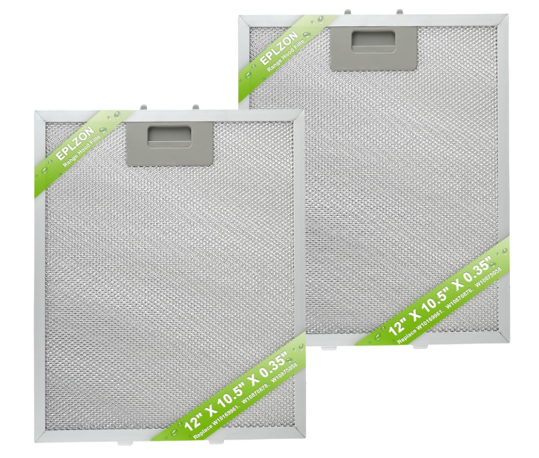 EPLZON W10169961A Range Hood Filter Replacement 5 Layer Aluminum Mesh Hood Grease Filter Fit for Whirlpool, Kitchen Aid, JennAir Range Hoods(2PCS)