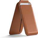 Satechi Magnetic Magsafe Wallet, Double Flap Stand Card Holder, 4 Slots with Front NFC Pass-Through, Adjustable Phone Attachment for iPhone 17/16/15/14/13/12, Travel Accessory