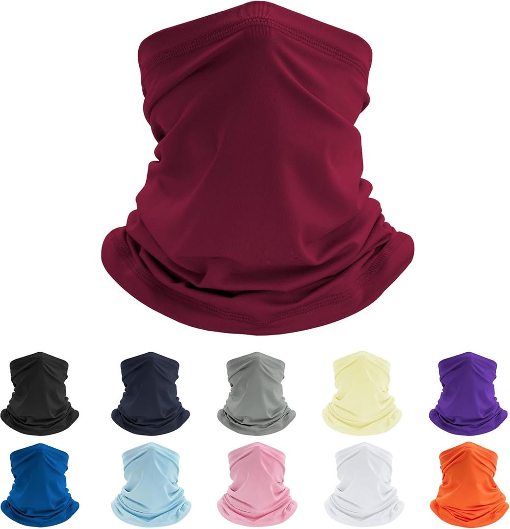 Pukavt Winter Knitted Neck Gaiter For Men And Women Neck Warmer (Burgundy)