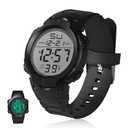 YUEWEESER Mens Digital Sports Watch Women Waterproof Wrist Watches with Large LED Backlight Screen Alarm Date Display for Swimming Training Running Outdoor Indoor Activities