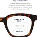 Peepers by PeeperSpecs womens To the Max Progressive Square Progressive Blue Light Blocking Glasses